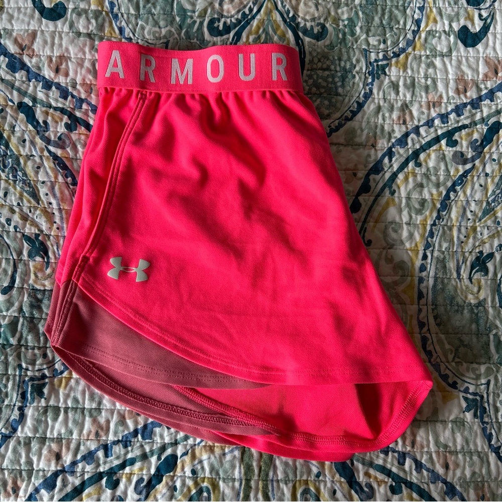 Under Armour Pink Athletic Shorts, Size M